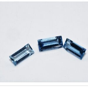 Natural Baguette Cut Blue Aquamarine
